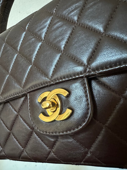 Chanel vintage Kelly chocolate brown