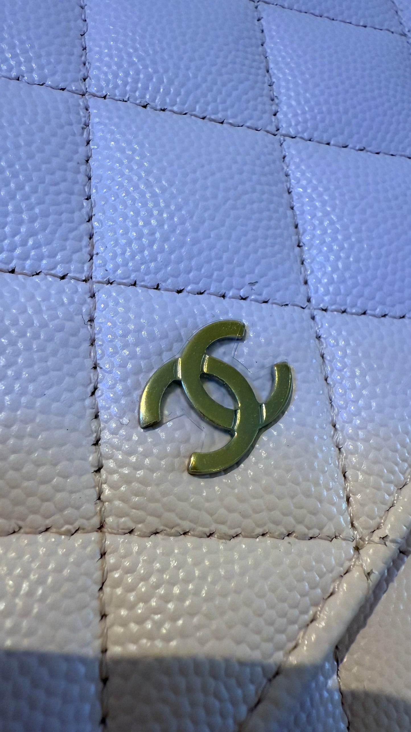Chanel wallet on chain baby pink caviar with chip