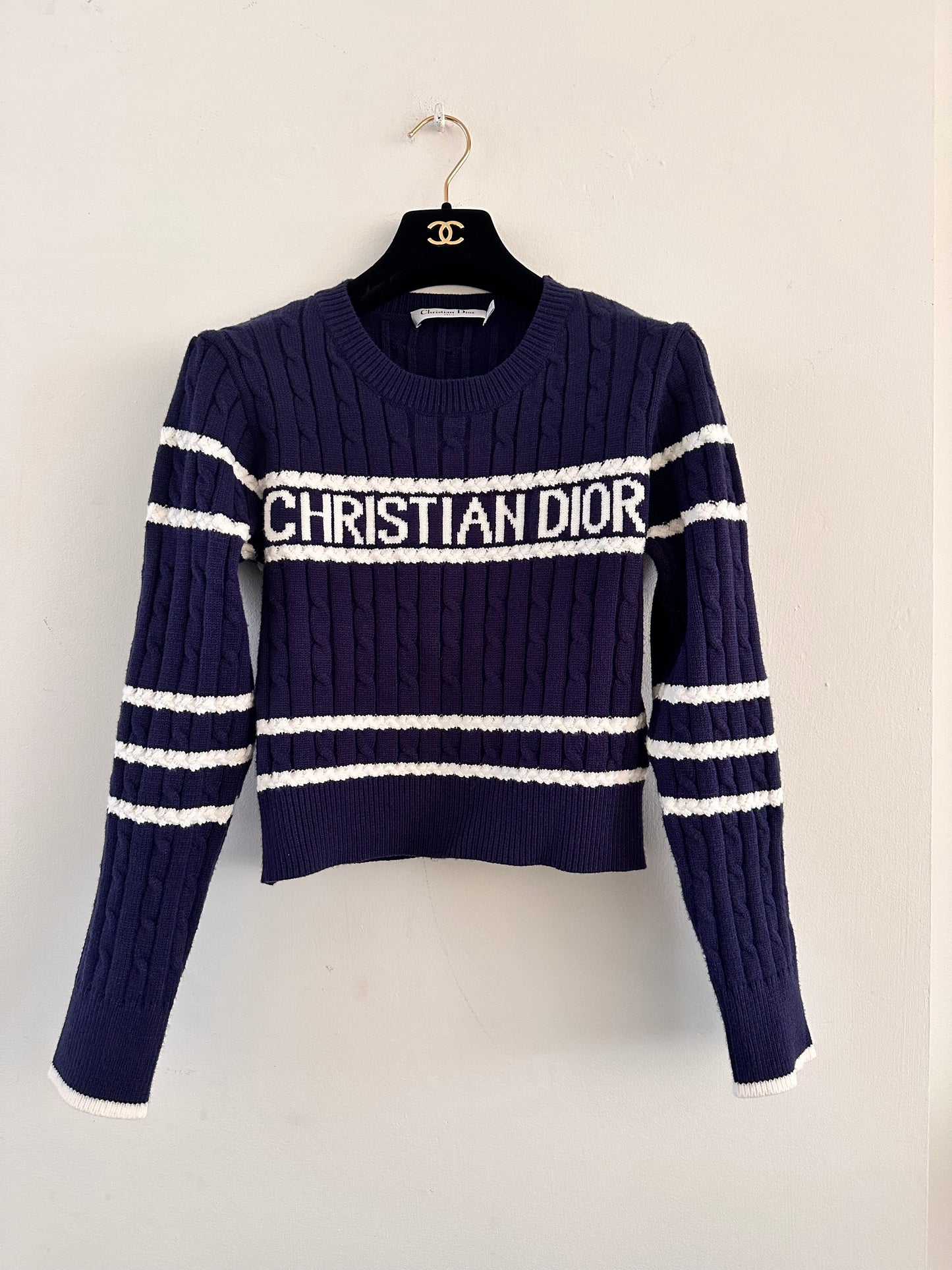 Dior navy sweater size 36