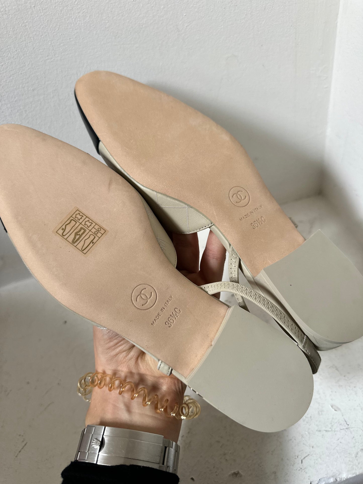 Chanel slingbacks size 36.5 new