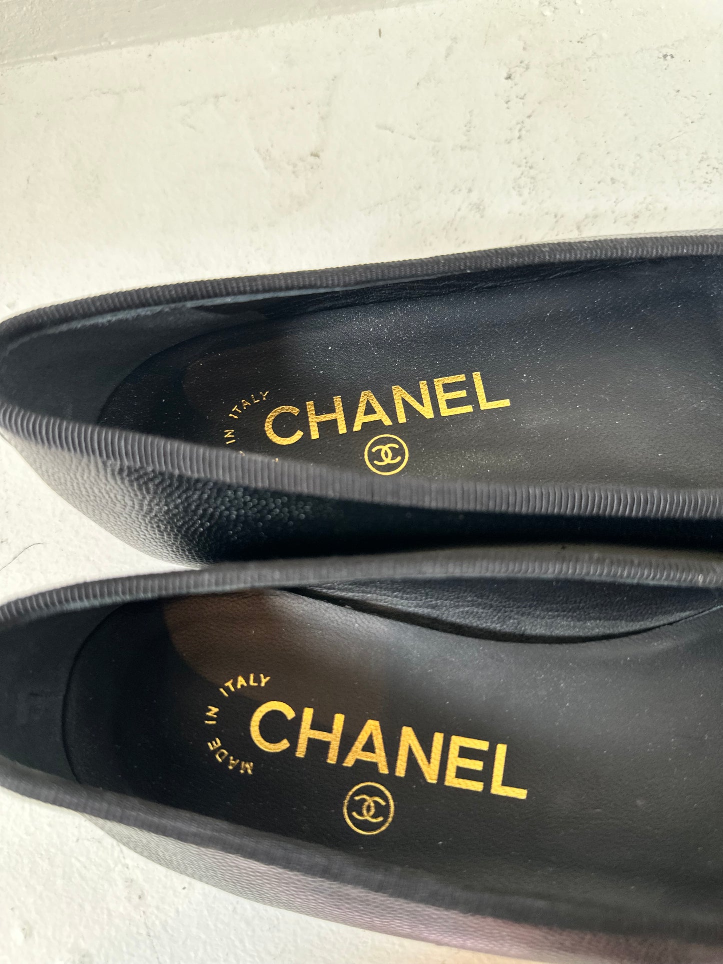 Chanel black ballerinas size 36,5