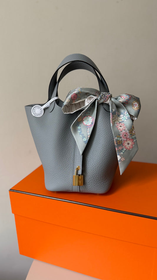 Picotin 18 gris pantin gold hardware