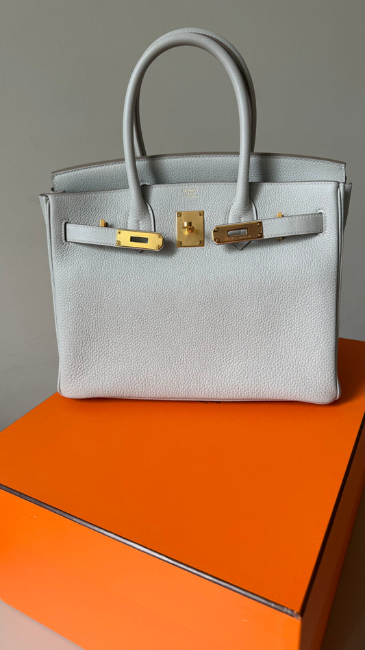 Birkin 30 Gris Perle togo leather U stamp (2022)