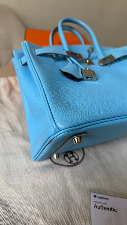 Hermes Birkin 25 blue Candy epsom - limited edition 2011
