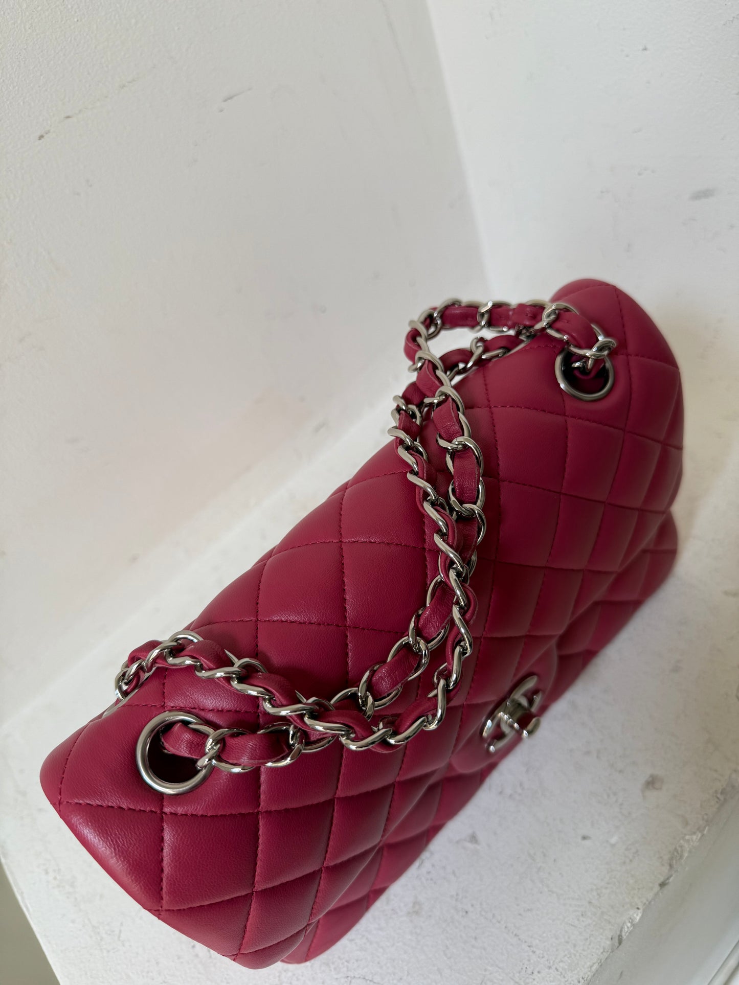 Chanel pink small flap bag 2018