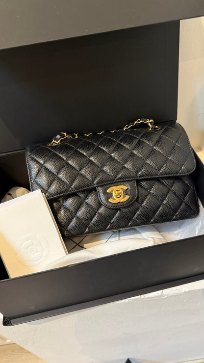 Chanel classic caviar flap small 2021 full set incl invoice