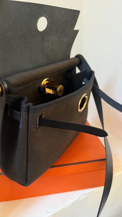 Hermes mini herbag brown / black new