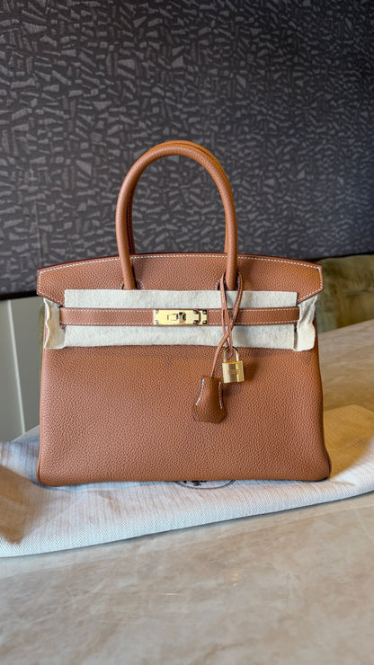 Birkin 30 gold Togo leather gold hardware Z stamp - 2021