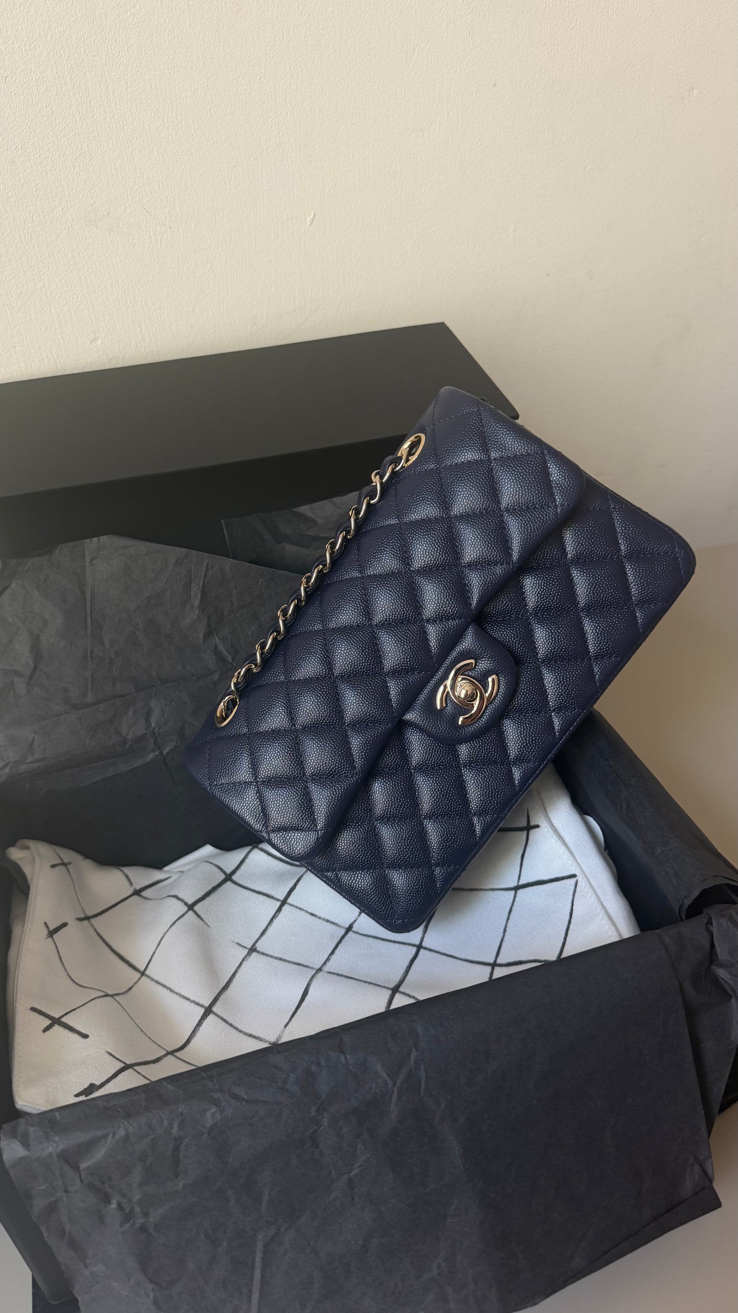 Chanel Navy small caviar flapbag
