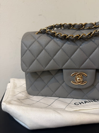 Chanel small caviar grey 2022 full set incl invoice
