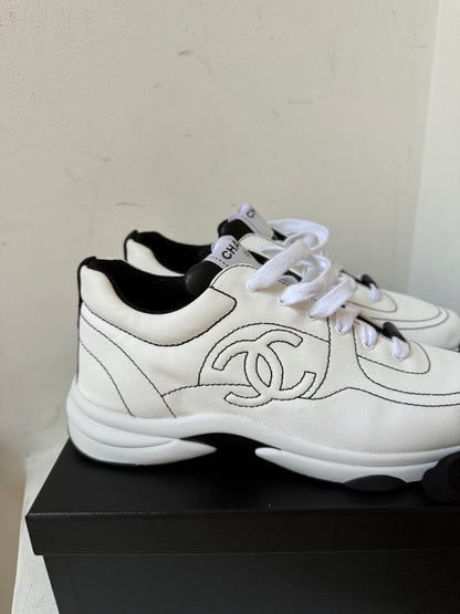 Chanel white sneakers size 40