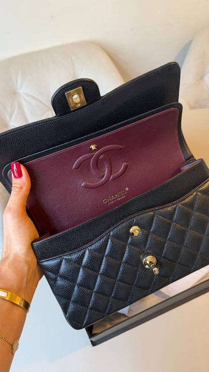 Chanel medium caviar flapbag full set 2025 receipt