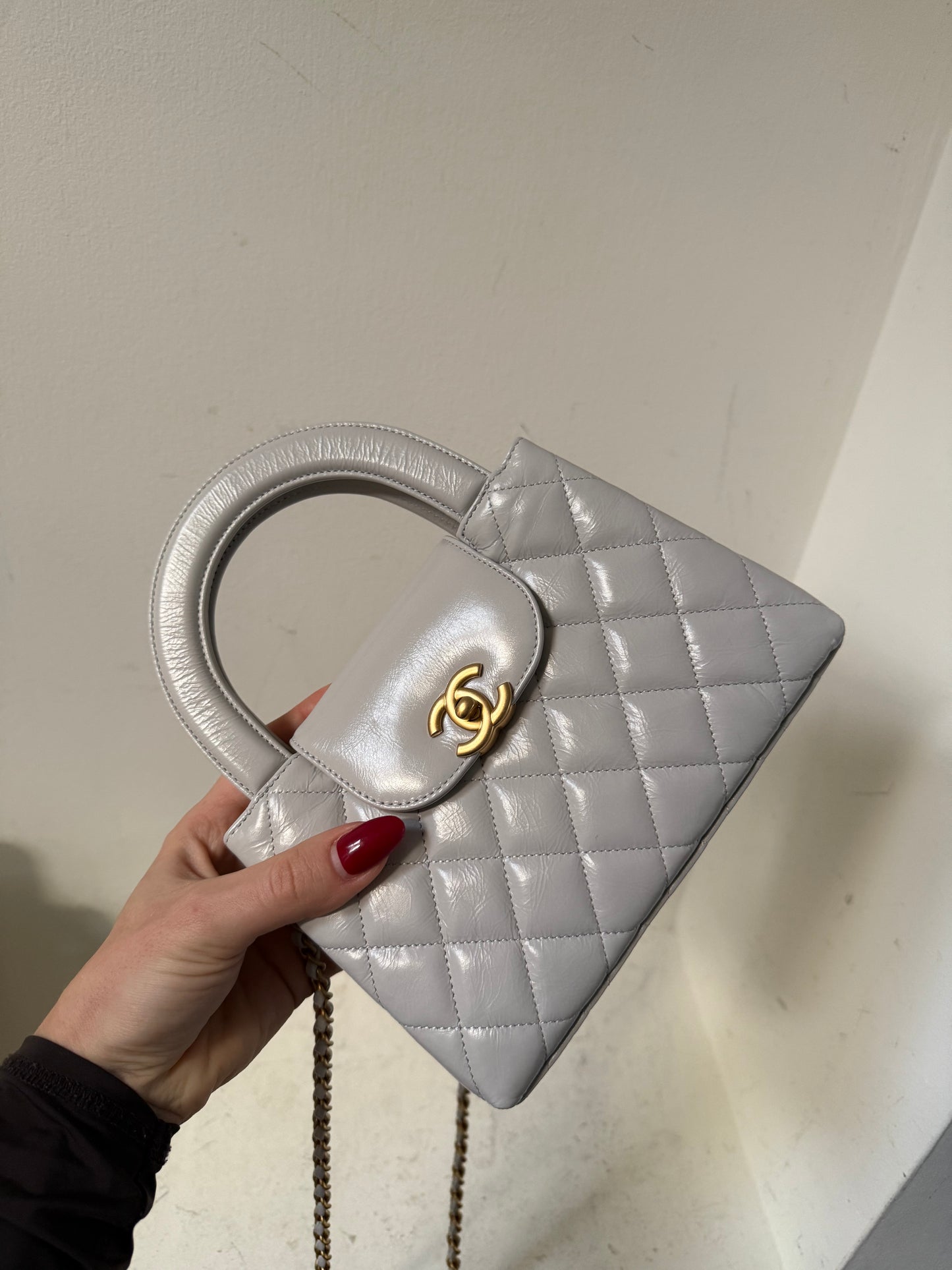 Chanel nano Kelly light Grey/ecru