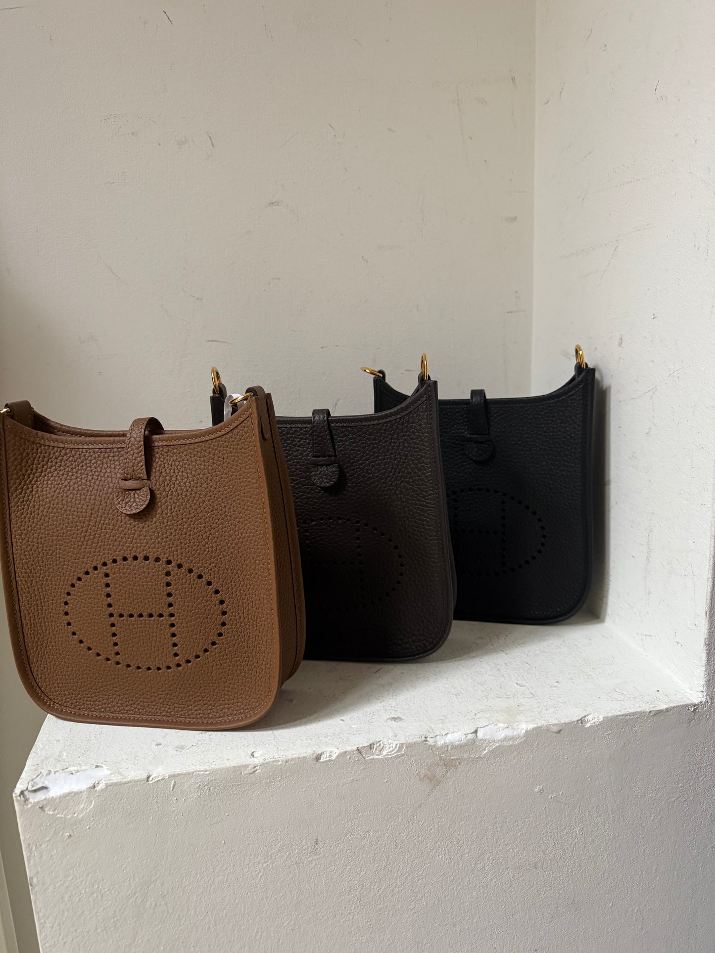 Hermes mini Evelyne color Alezan