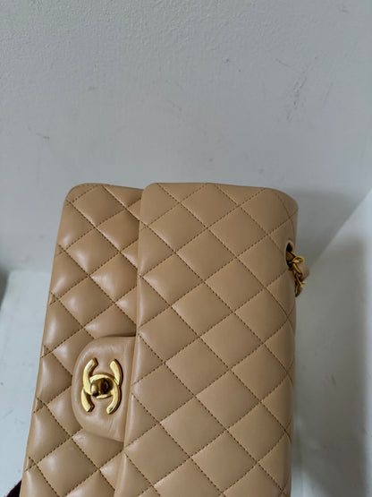 Chanel medium flap bag in beige 2009
