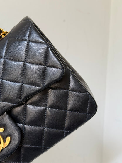 Chanel black small flapbag 2 series