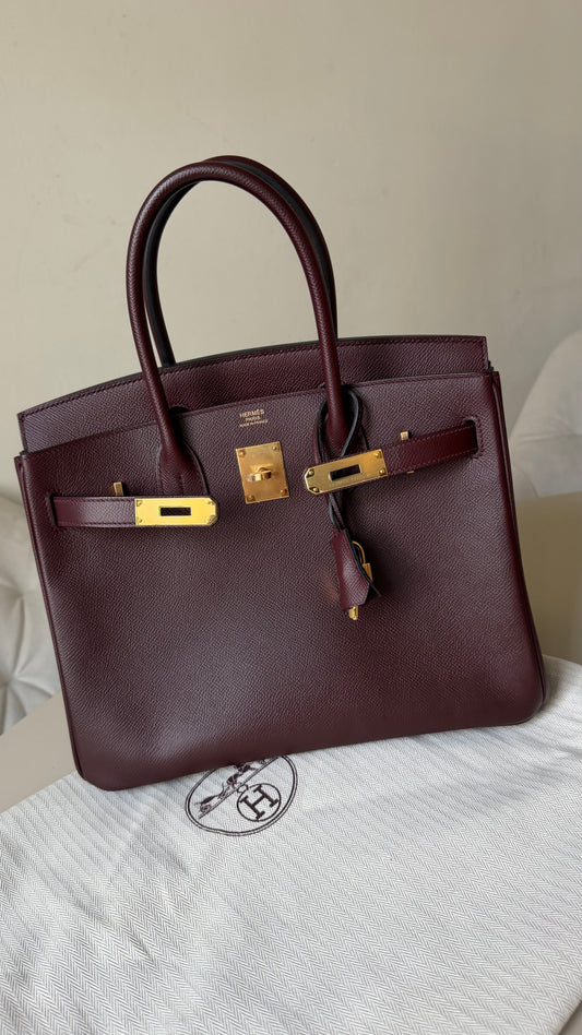 Hermes Birkin 30 Bordeaux epsom leather A stamp (2017)