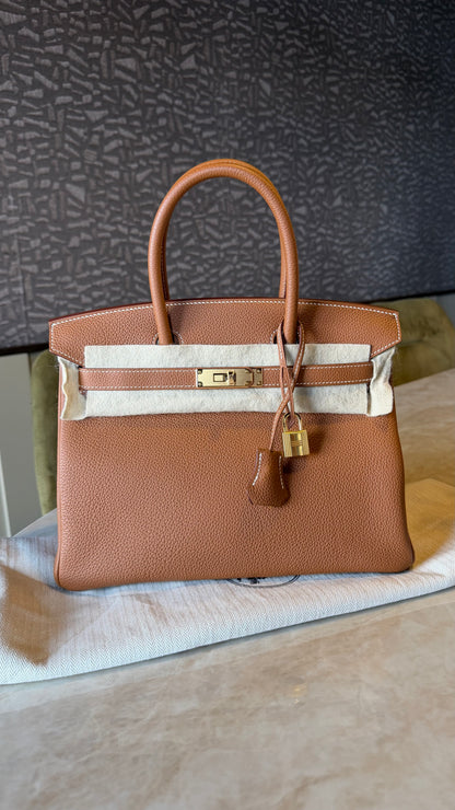 Birkin 30 gold Togo leather gold hardware Z stamp - 2021