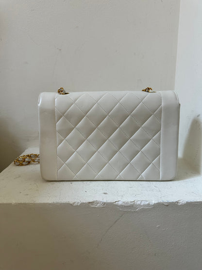 Chanel Diana white medium flap bag