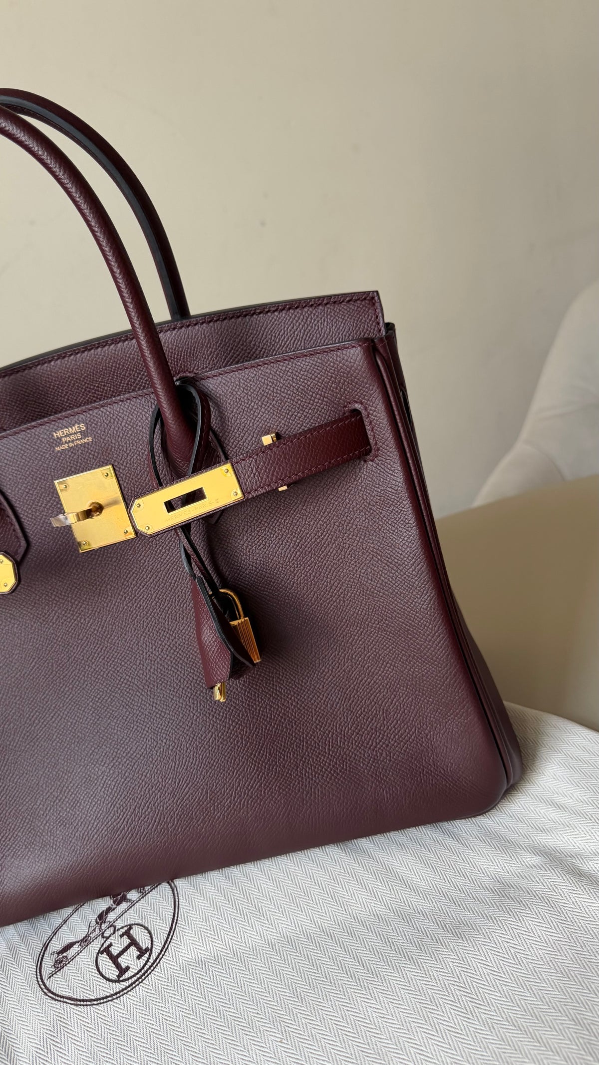 Hermes Birkin 30 Bordeaux epsom leather A stamp (2017)