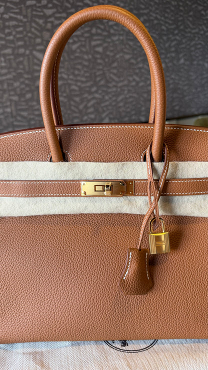 Birkin 30 gold Togo leather gold hardware Z stamp - 2021