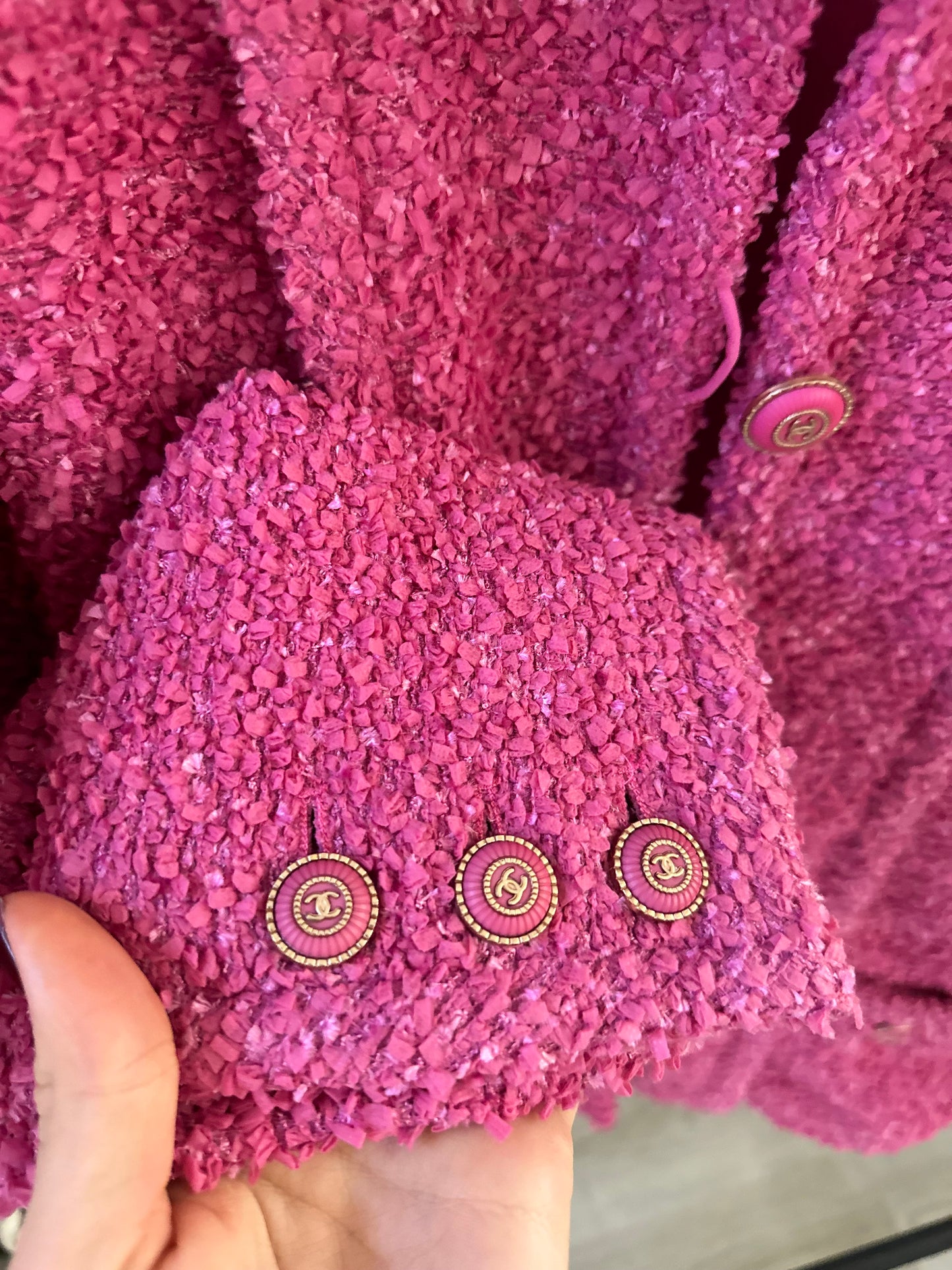 Chanel pink tweed blazer 2020 cruise