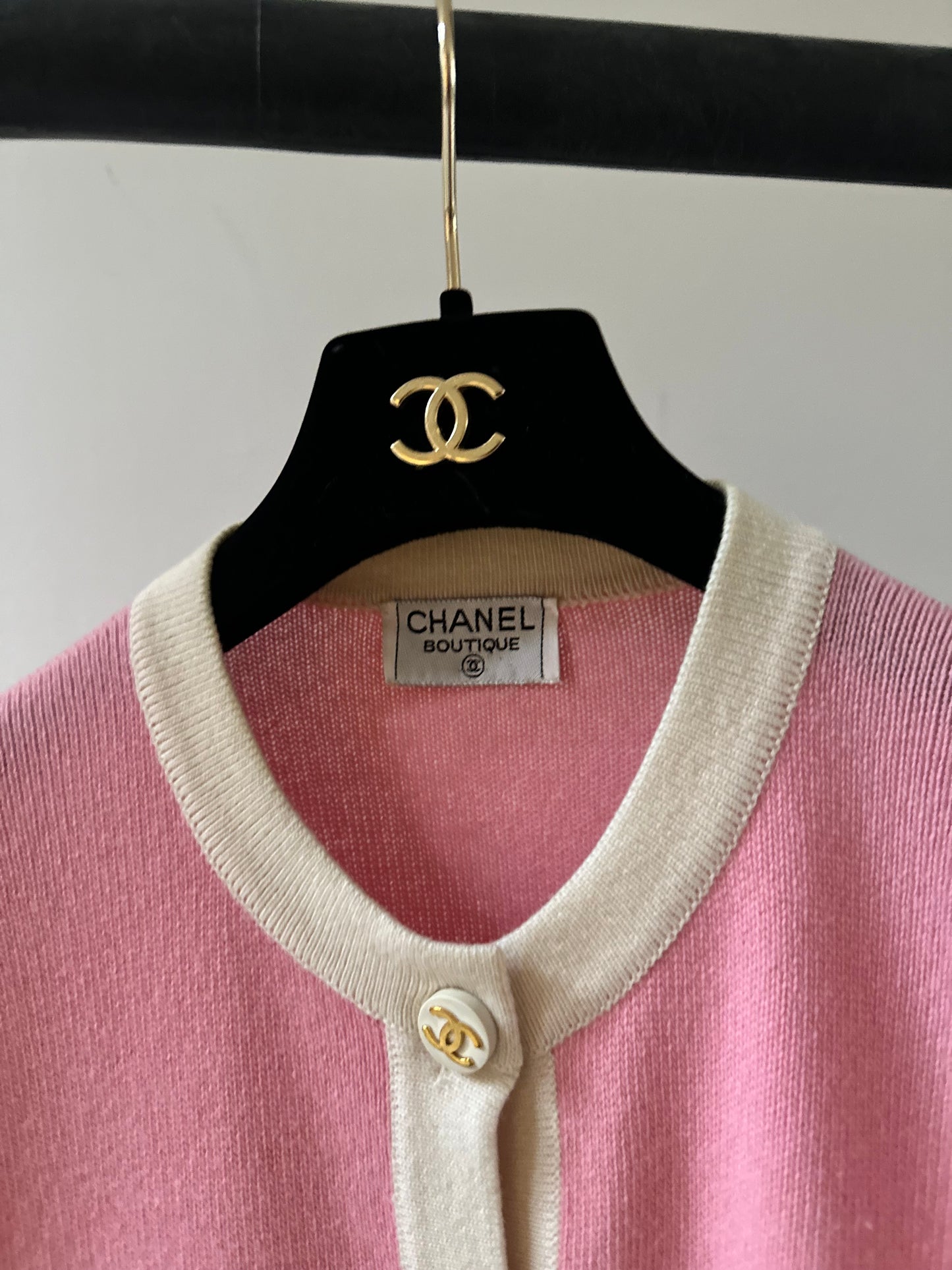 Chanel vintage pink cardigan size S