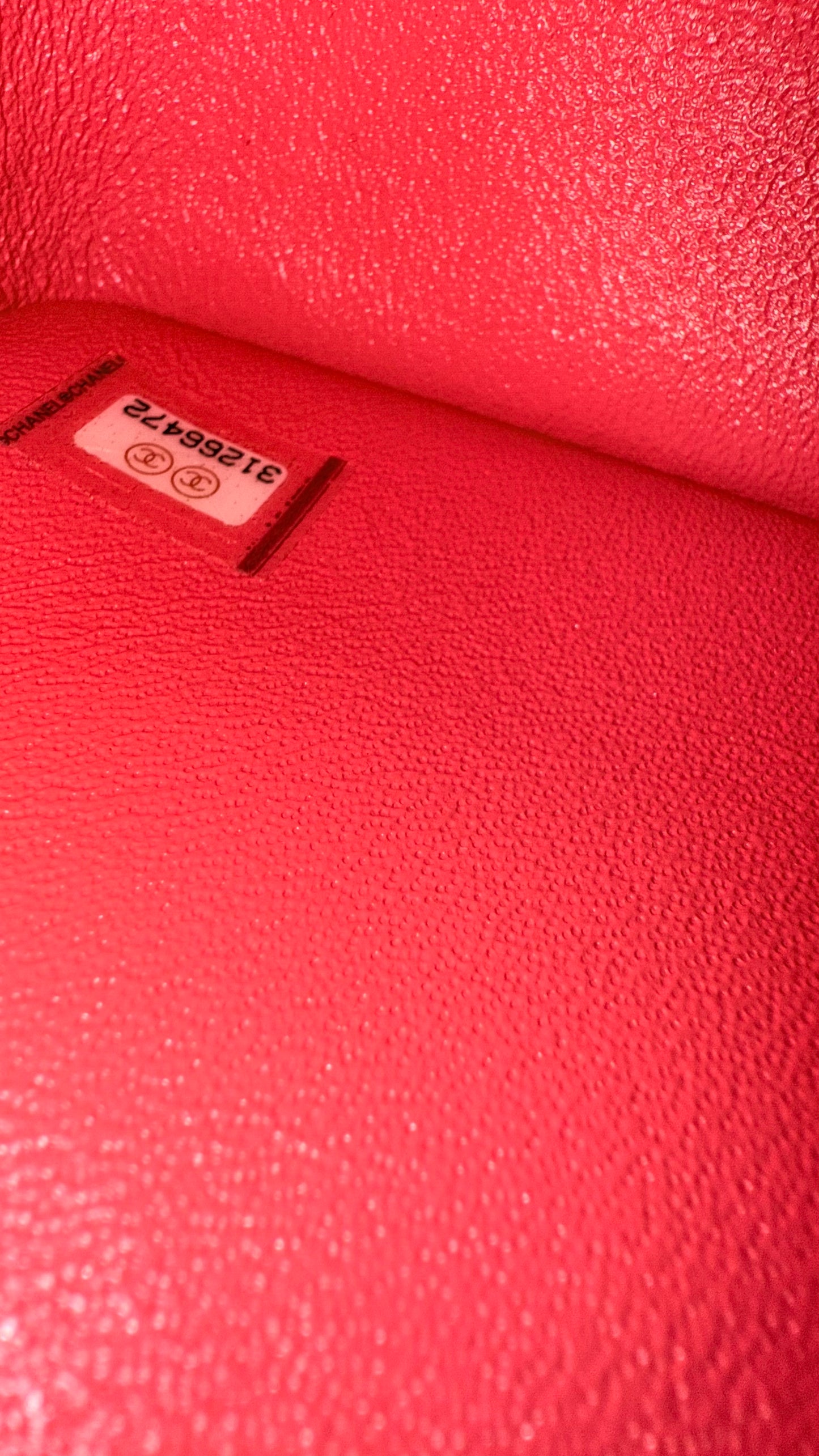 Chanel mini top handle pink caviar 31 serie (2021) full new set