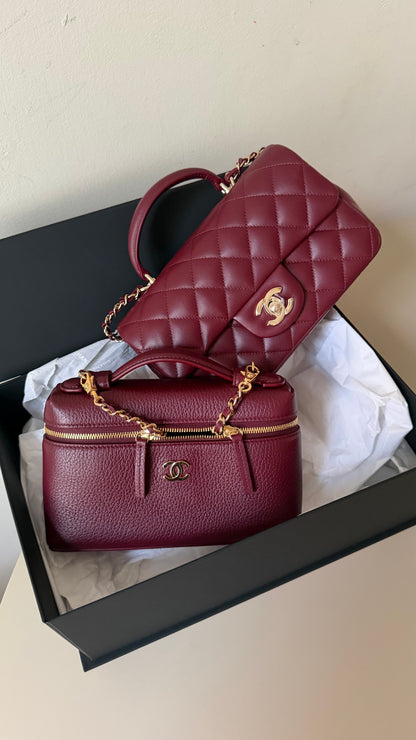 Chanel LP vanity burgundy leather