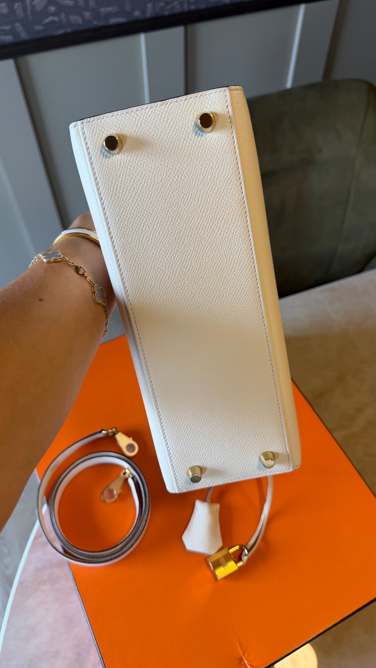 Kelly 25 Nata epsom gold hardware u stamp - 2023