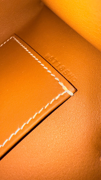 Hermes kelly pochette gold Swift W stamp