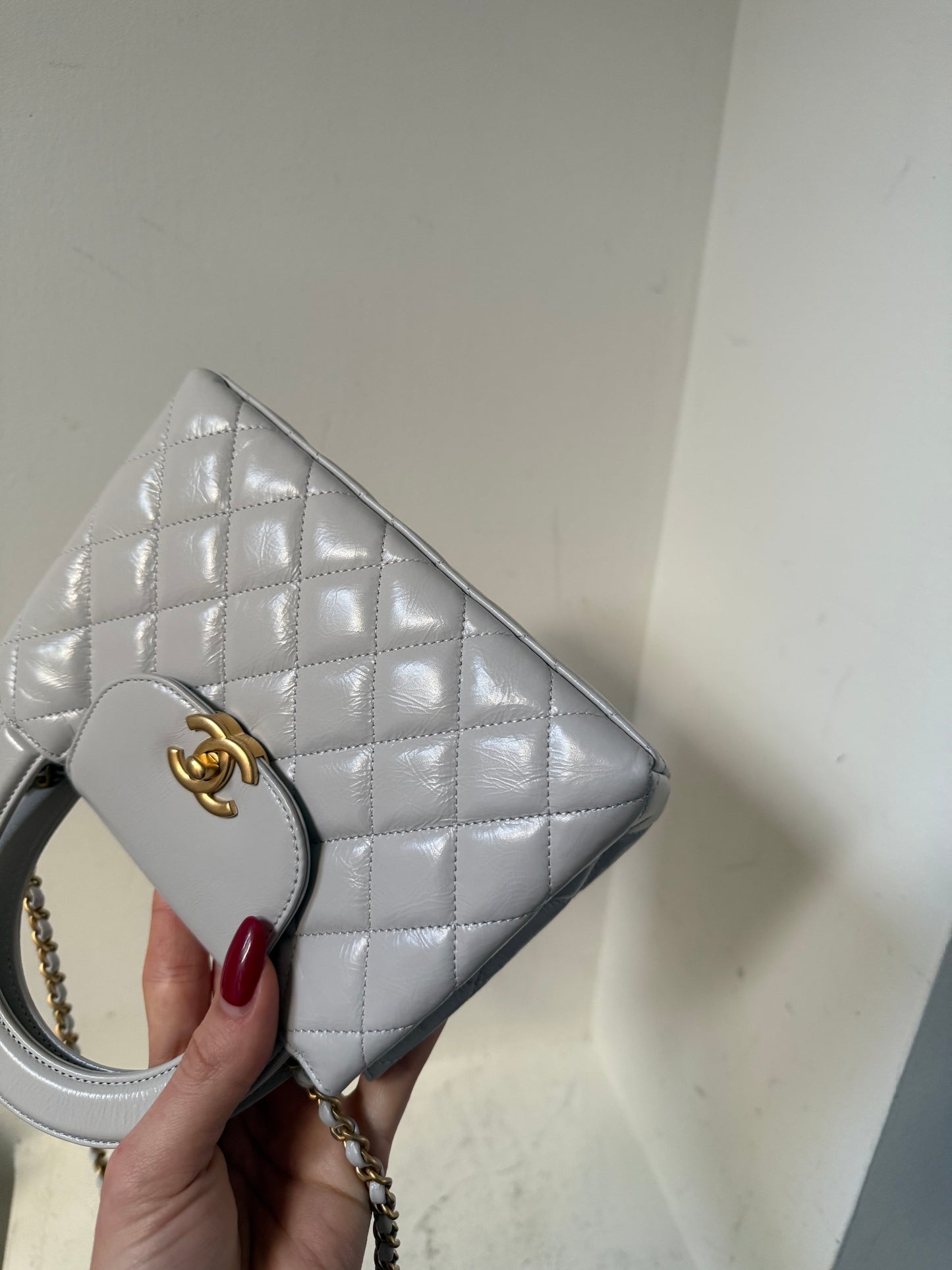 Chanel nano Kelly light Grey/ecru