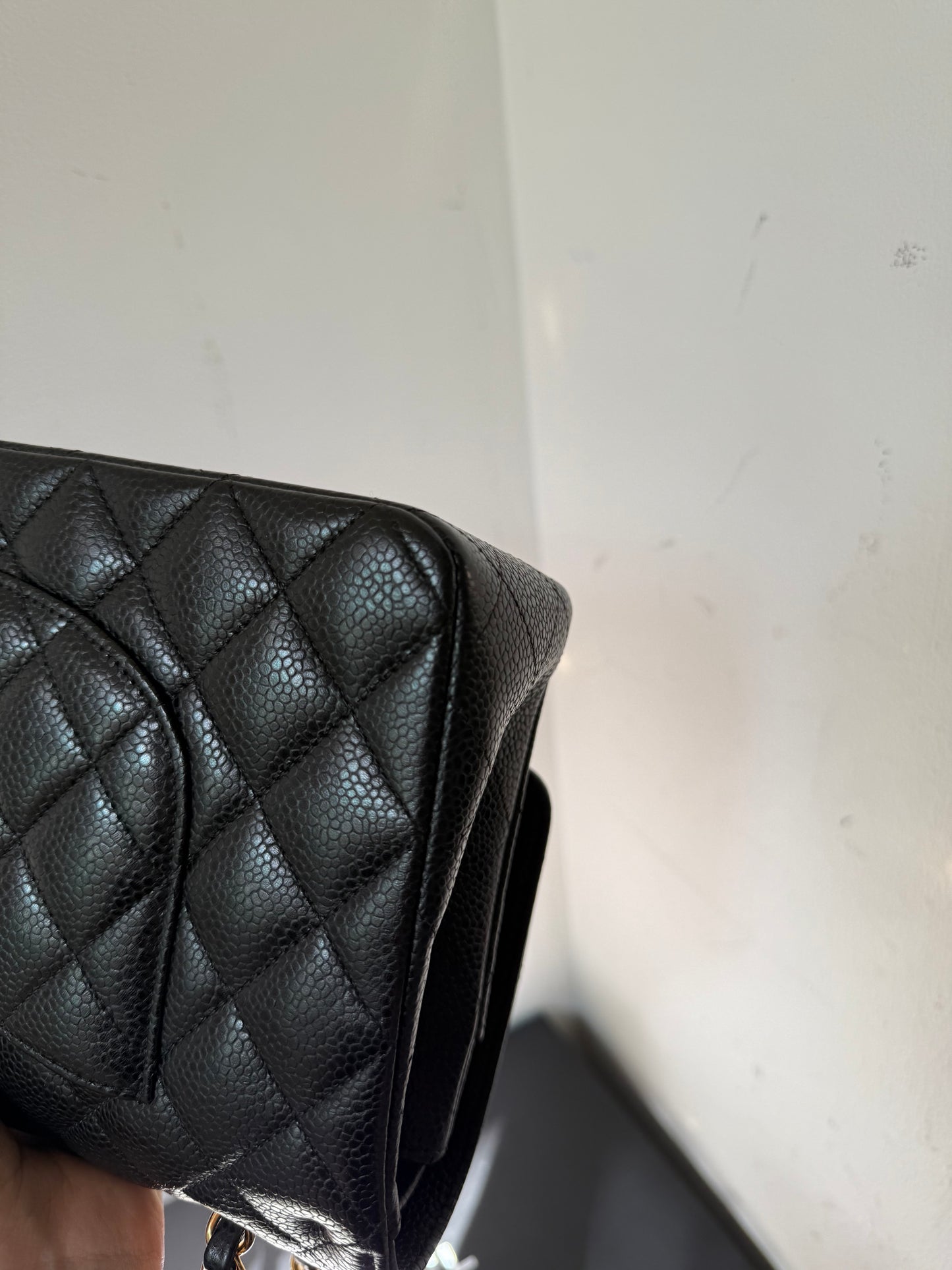 Chanel classic double flapbag medium caviar 30-serie (2020)