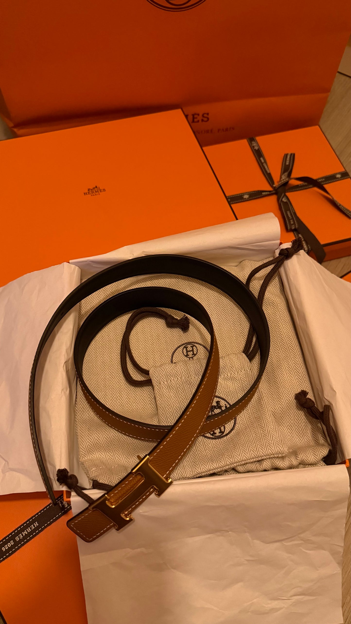 Hermes H belt 75 cm