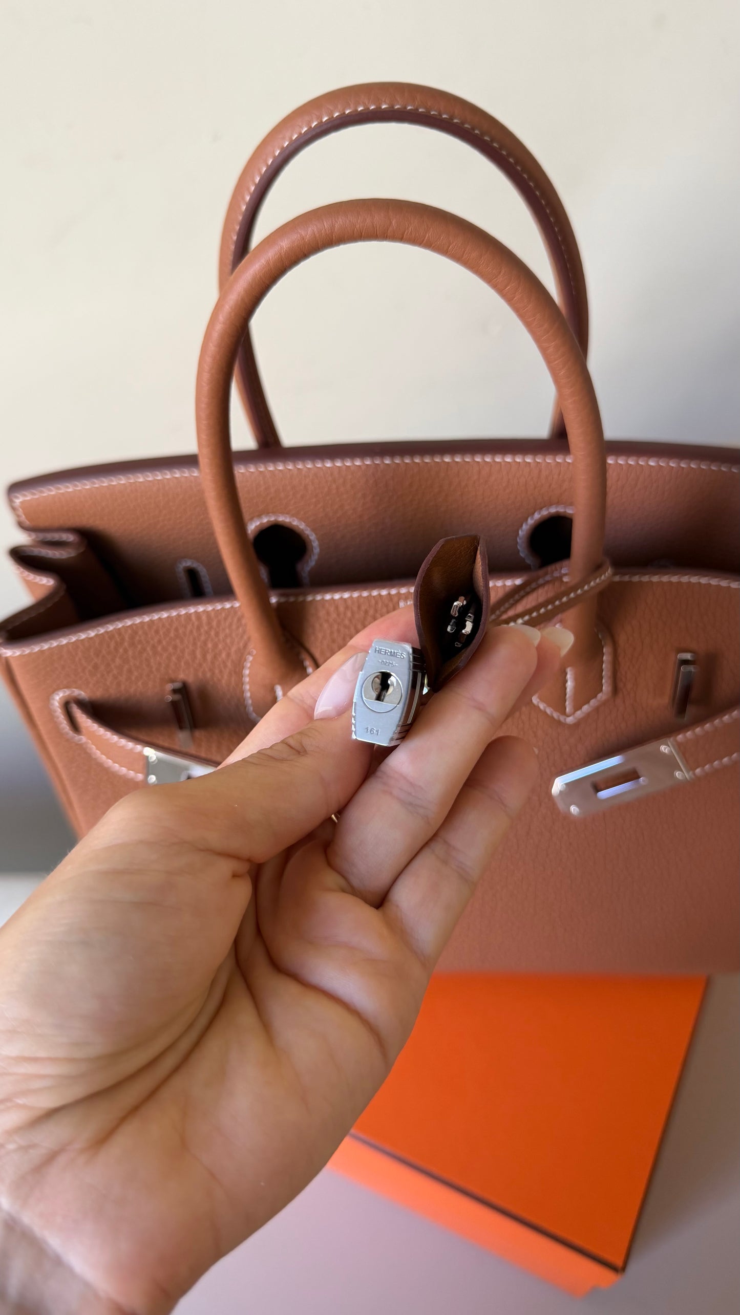 Birkin 30 gold togo palladium hardware stamp K (03/2026 invoice)