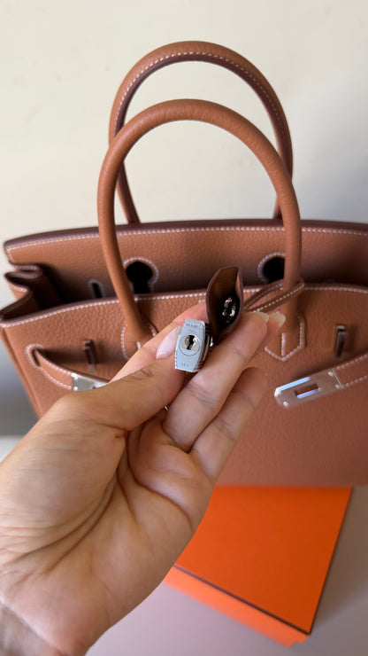 Birkin 30 gold togo palladium hardware stamp K (03/2026 invoice)