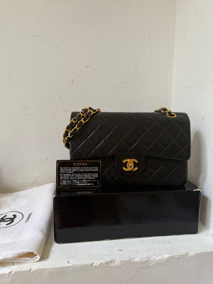 Chanel small classic flap 2 series (1991-1994) box, dustbag, card