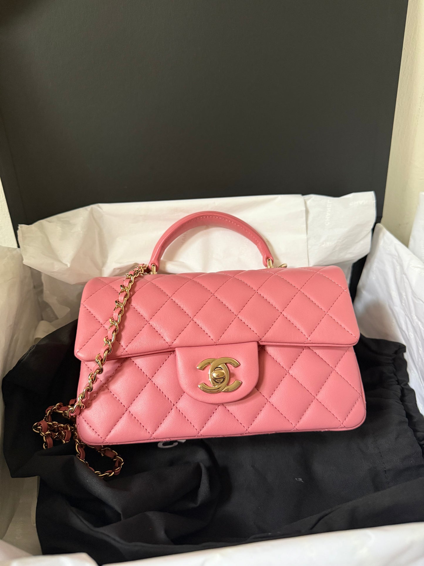 Chanel new mini top handle full set