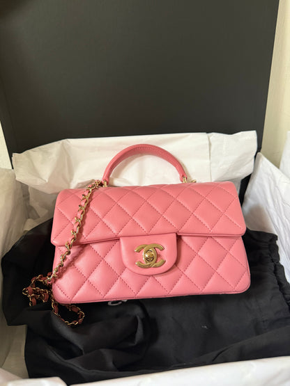Chanel new mini top handle full set
