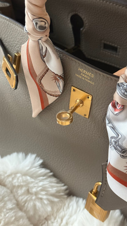 Birkin 25 gris asphalte 2020 dustbag bababebi