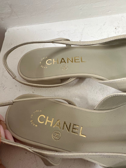 Chanel slingbacks size 36.5 new