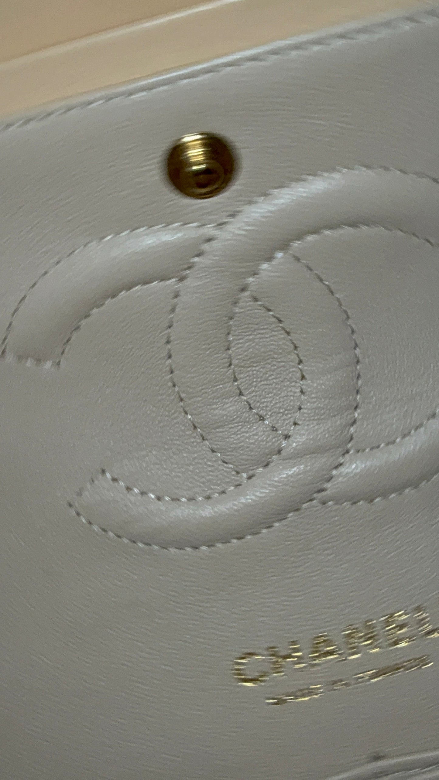 Chanel medium flap bag in beige 2009