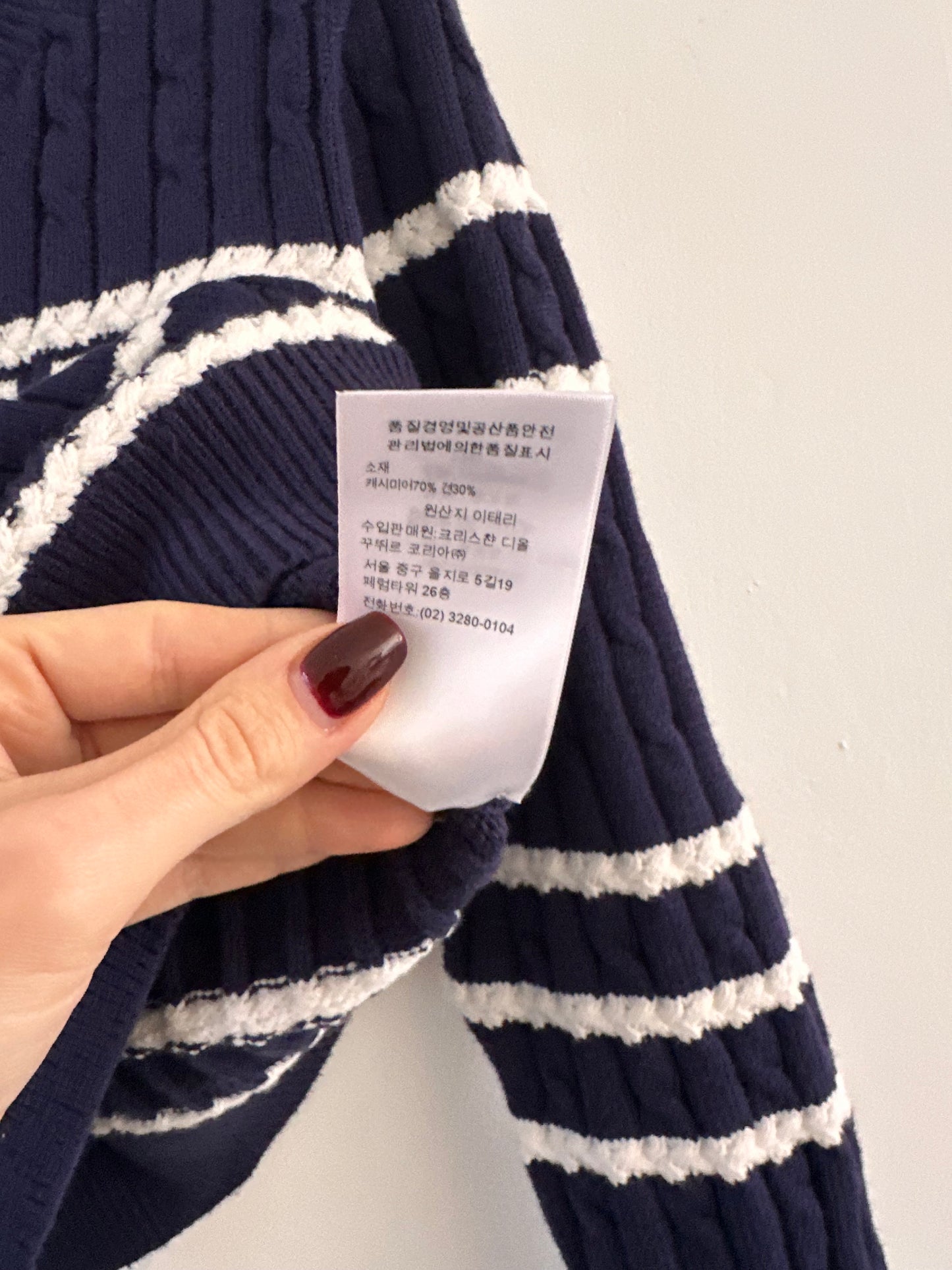 Dior navy sweater size 36