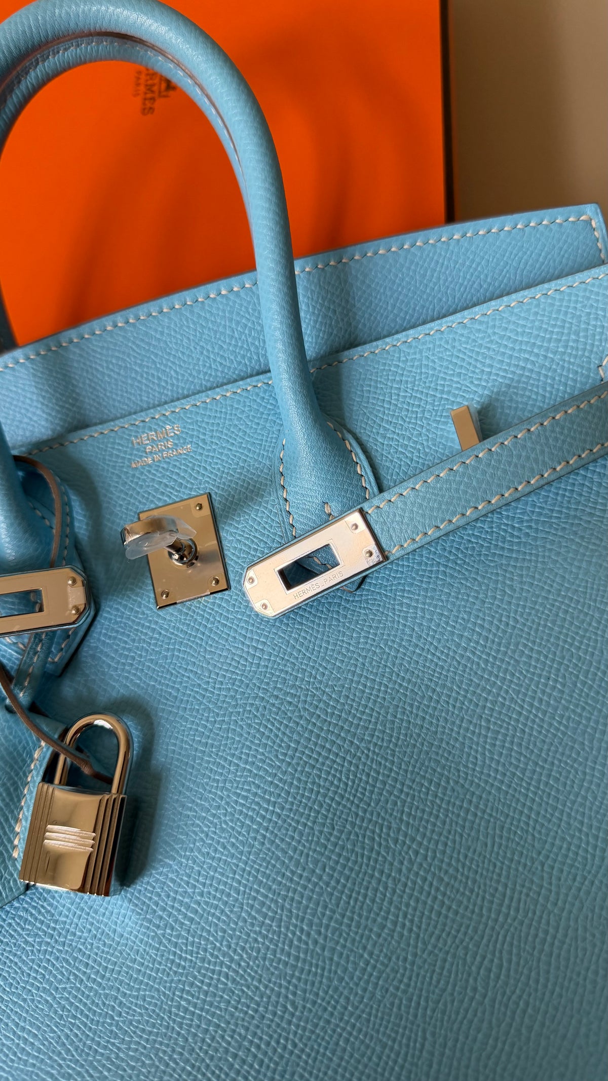 Hermes Birkin 25 blue Candy epsom - limited edition 2011