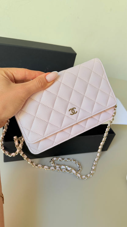 Chanel wallet on chain baby pink - new with chip