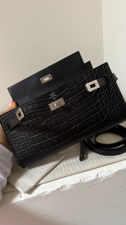 Hermes Kelly to go alligator matte