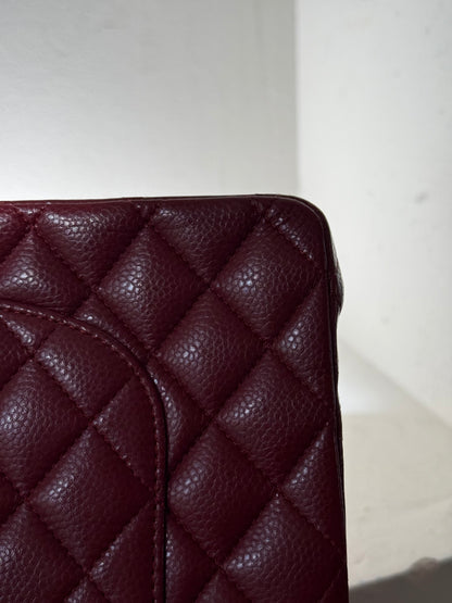 Chanel red caviar medium flapbag 15 serie
