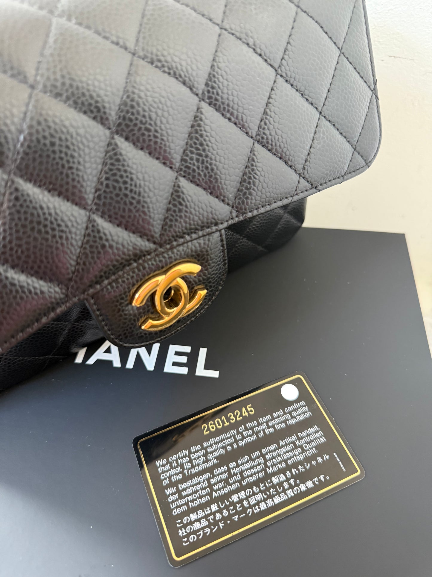 Chanel caviar classic flap 26 series