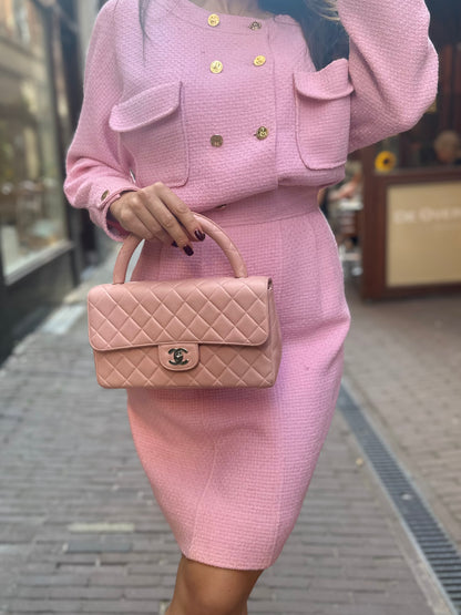 Chanel vintage pink top handle