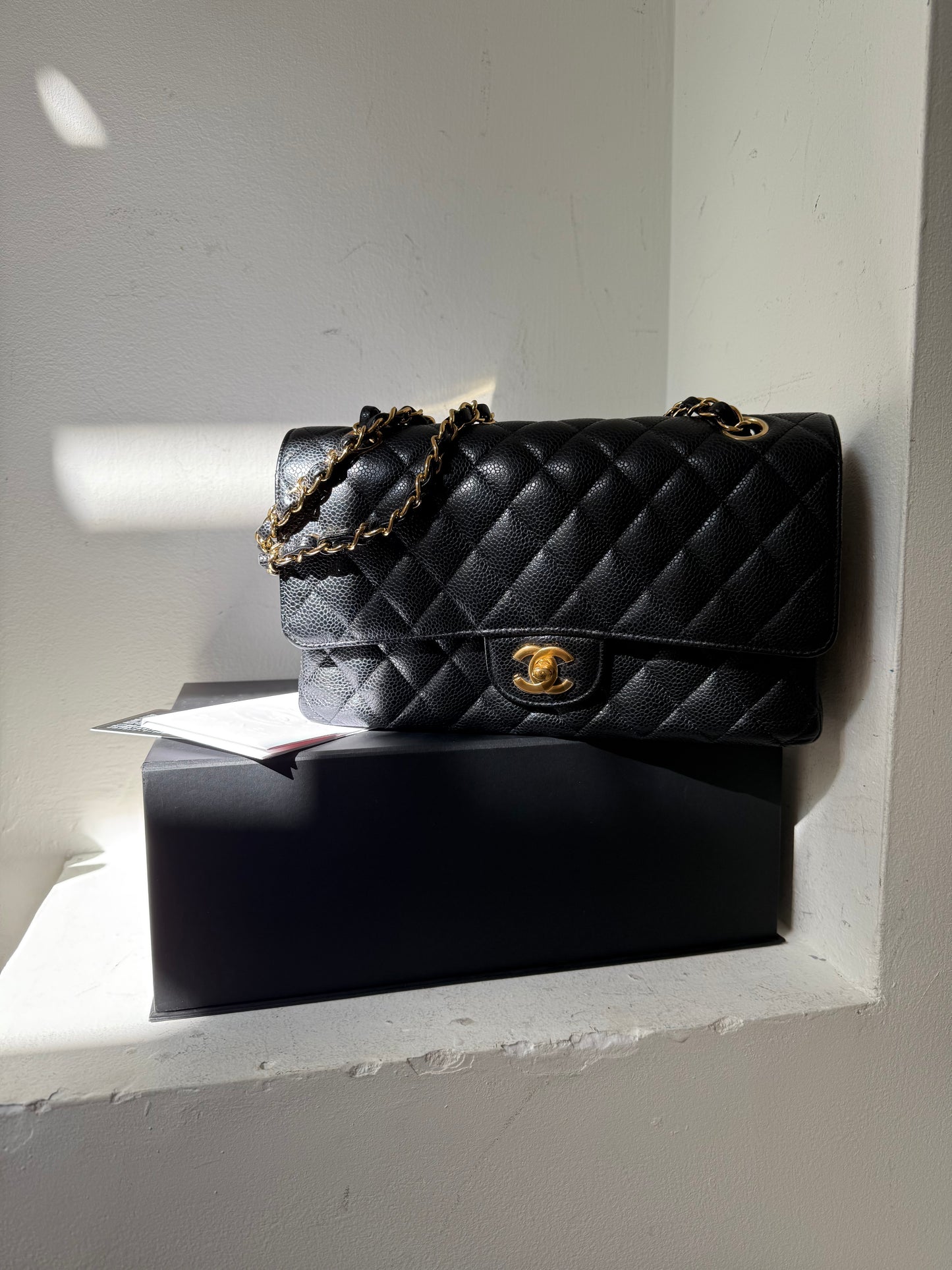 Chanel classic double flapbag medium caviar 30-serie (2020)